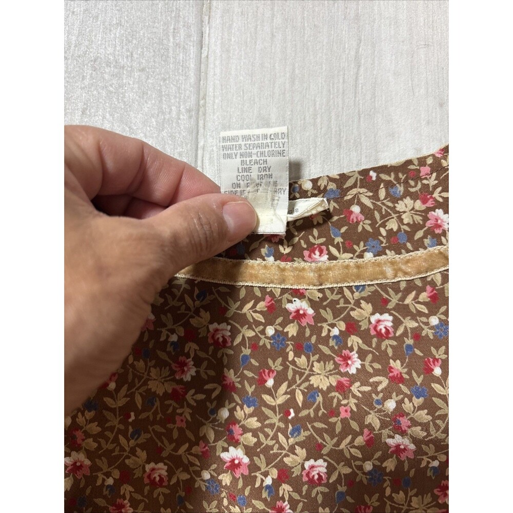 Vintage Express Brown Floral Maxi Dress Size 5/6 90’s cottagecore - Picture 12 of 12